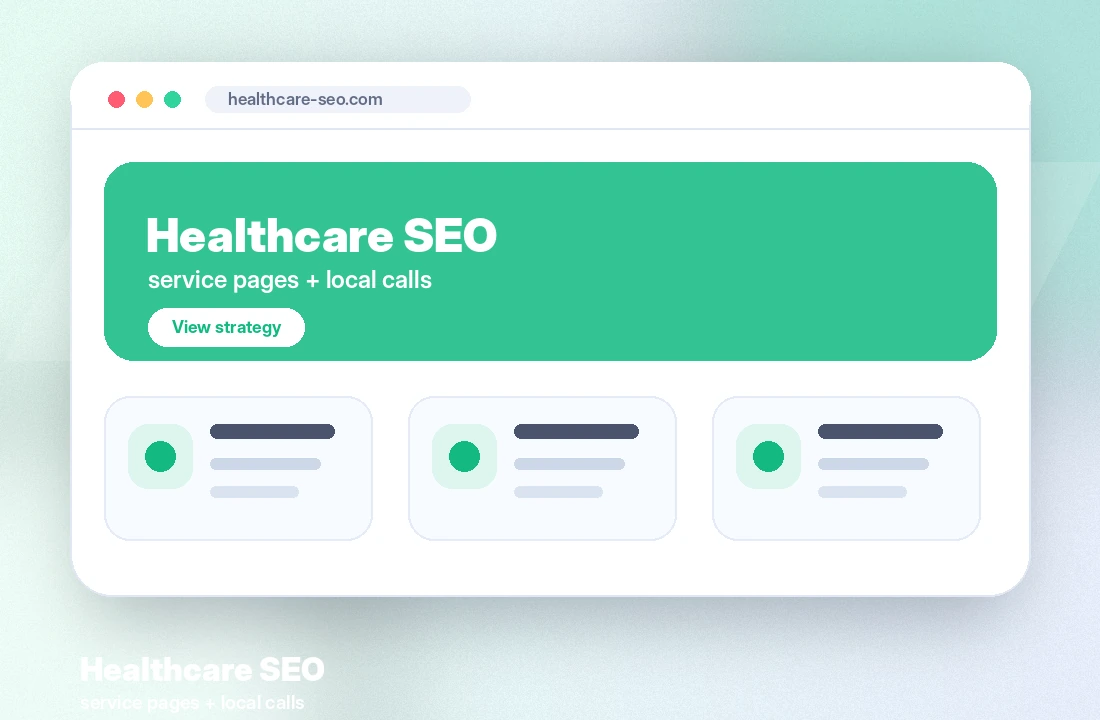 Healthcare SEO project preview